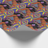 Groovy Retro Wrapping Paper Geschenkpapier (Ecke)