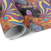 Groovy Retro Wrapping Paper Geschenkpapier (Rolleneckpunkt)