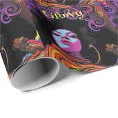 Groovy Retro Wrapping Paper Geschenkpapier (Rolleneckpunkt)