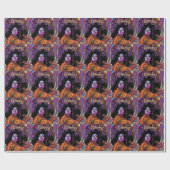 Groovy Retro Wrapping Paper Geschenkpapier (Flach)