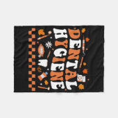 Groovy Retro Zahnhygienie Zahnarztfallfall Fleecedecke (Vorderseite (Horizontal))