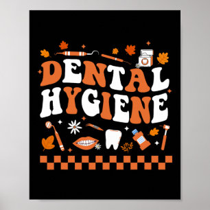 Groovy Retro Zahnhygienie Zahnarztfallfall Poster