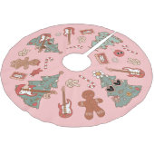 Groovy Rock rund um den Weihnachtsbaum Polyester Weihnachtsbaumdecke (Schrägansicht)