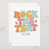 Groovy Rock the Test Motivierend Testing Day Einladung (Vorne/Hinten)