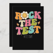 Groovy Rock the Test Motivierend Testing Day Einladung (Vorne/Hinten)