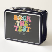 Groovy Rock the Test Motivierend Testing Day Metall Brotdose (Vorderseite)