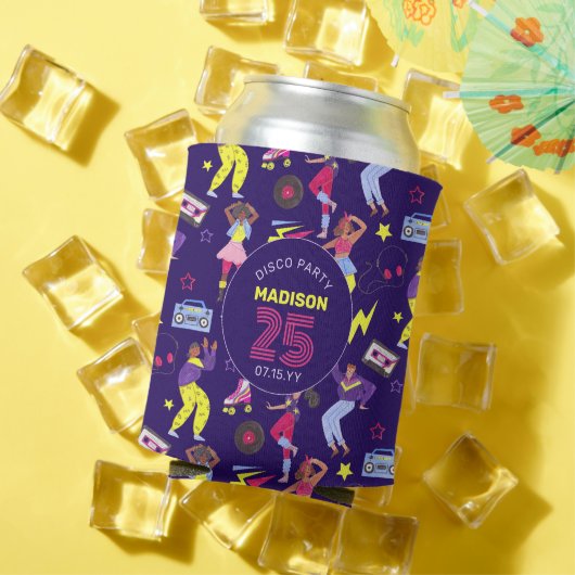 Groovy Roller Disco Lila Party Millennial Retro Dosenkühler (In Situ Sommer)