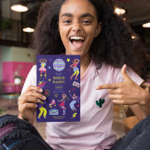 Groovy Roller Disco Lila Party Millennial Retro Einladung