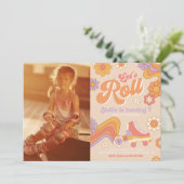 Groovy Roller Skate Foto Einladung | SKATEN (Stehend Vorderseite)