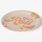 Groovy Roller Skate Party Paper Teller (Schrägansicht)