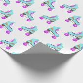 Groovy Roller Skate Pattern Geschenkpapier (Ecke)