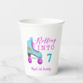 Groovy Roller Skaten Birthday Party Pappbecher (Vorderseite)