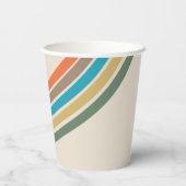 Groovy Roller Skaten Party Cups | Streifen Pappbecher (Rückseite)