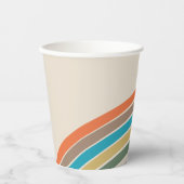 Groovy Roller Skaten Party Cups | Streifen Pappbecher (Vorderseite)