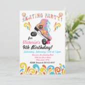 Groovy Roller Skaten Party Einladungen (Stehend Vorderseite)