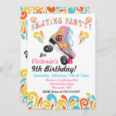 Groovy Roller Skaten Party Einladungen (Vorne/Hinten)