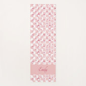 Groovy rosa Strawberry Checkerboard, Yoga der 90er Yogamatte (Vorderseite)