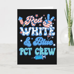 Groovy Rot Weiß Blau Pct Crew 4. Juli Karte