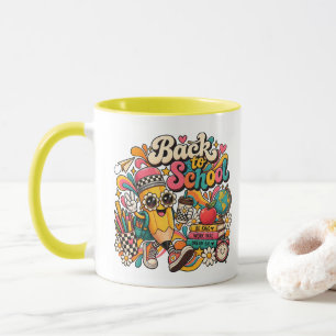 Groovy-Rückkehr-zur-Schule-Tasse Bunter Bleistift Tasse