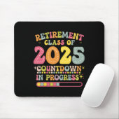 Groovy Ruhestand Cl von 2025 Lehrer Countdown Loa Mousepad (Mit Mouse)