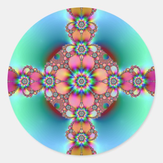 Groovy Runder Aufkleber (Vorderseite)
