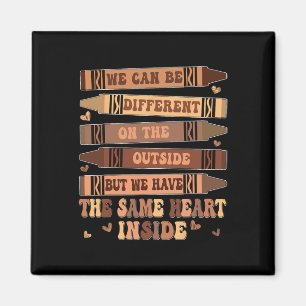 Groovy Same Heart Inside Black History Month Männe Magnet