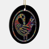 Groovy Sankofa Bird Keramik Ornament (Rechts)