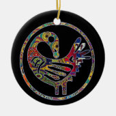 Groovy Sankofa Bird Keramik Ornament (Vorne)