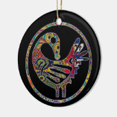 Groovy Sankofa Bird Keramik Ornament (Links)