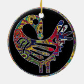 Groovy Sankofa Bird Keramik Ornament (Hinten)