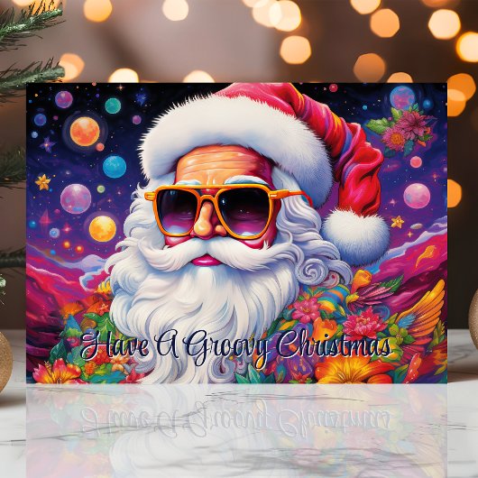 Groovy Santa psychedelisches Weihnachten