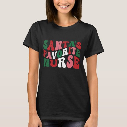 Groovy Santa's Lieblings-Weihnachtsweihnachtsschwa T-Shirt (Vorderseite)