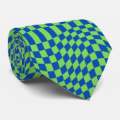 Groovy Schachbrett, Y2K 90er  Krawatte (Gerollt)