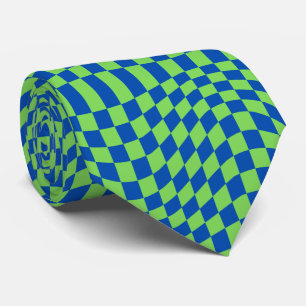 Groovy Schachbrett, Y2K 90er  Krawatte