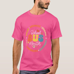 Groovy School Bus Monitor Driver Squad Einschätzun T-Shirt