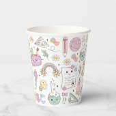 Groovy School Design Theme Pappbecher (Rückseite)