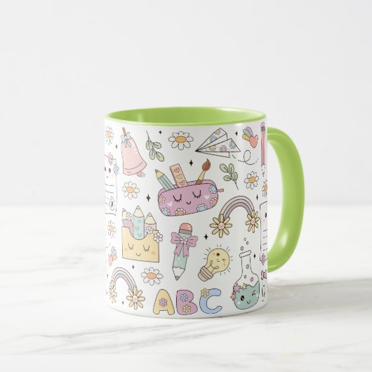 Groovy School Design Theme Tasse (VorderseiteRechts)