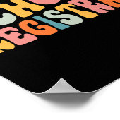 Groovy School Registrar Byck To School  Poster (Ecke)