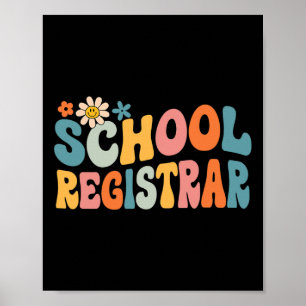 Groovy School Registrar Zurück zur Schule Poster