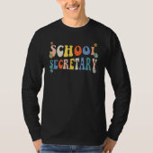 Groovy School Secretary Coping Skills Back To Scho T-Shirt (Vorderseite)