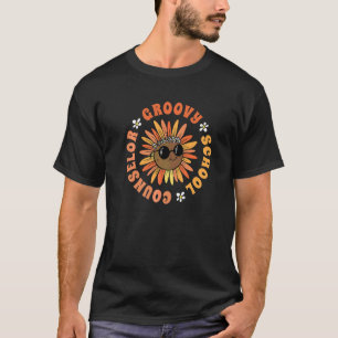 Groovy Schulberater Sonnenblume 60er & 70er Retro  T-Shirt