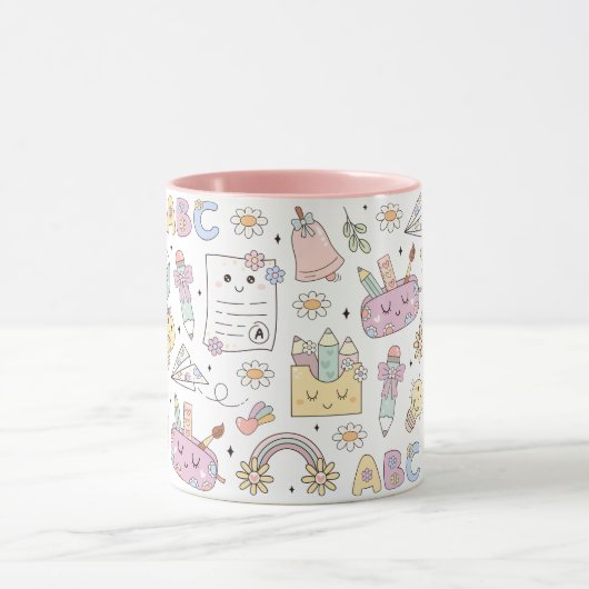 Groovy Schuldesign-Thema Tasse (Zentrum)