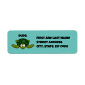 Groovy Sea Turtle Cartoon, Funny Ocean "Typ" (Vorne)