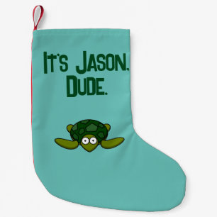 Groovy Sea Turtle Cartoon, Funny Ocean "Typ" Kleiner Weihnachtsstrumpf