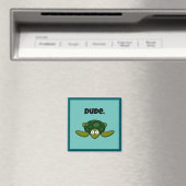 Groovy Sea Turtle Cartoon, Funny Ocean "Typ" Magnet (In Situ (Geschirrspüler))
