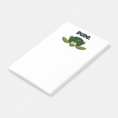 Groovy Sea Turtle Cartoon, Funny Ocean "Typ" Post-it Klebezettel (angewinkelt)