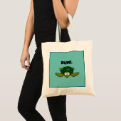 Groovy Sea Turtle Cartoon, Funny Ocean "Typ" Tragetasche (Vorderseite (Produkt))