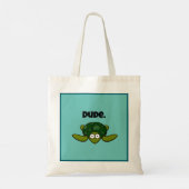 Groovy Sea Turtle Cartoon, Funny Ocean "Typ" Tragetasche (Rückseite)