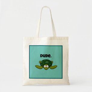 Groovy Sea Turtle Cartoon, Funny Ocean "Typ" Tragetasche