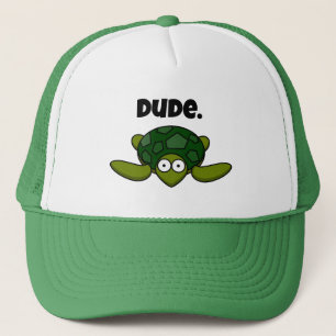 Groovy Sea Turtle Cartoon, Funny Ocean "Typ" Truckerkappe